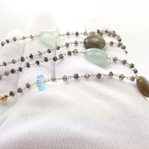 David Yurman Quatrefoil 18k Yellow Gold 46" Long Chain Bead Toggle Necklace - Picture 12 of 12